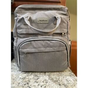 Midibeini 6-in-1 Expandable Diaper Bag Backpack with Changing Station